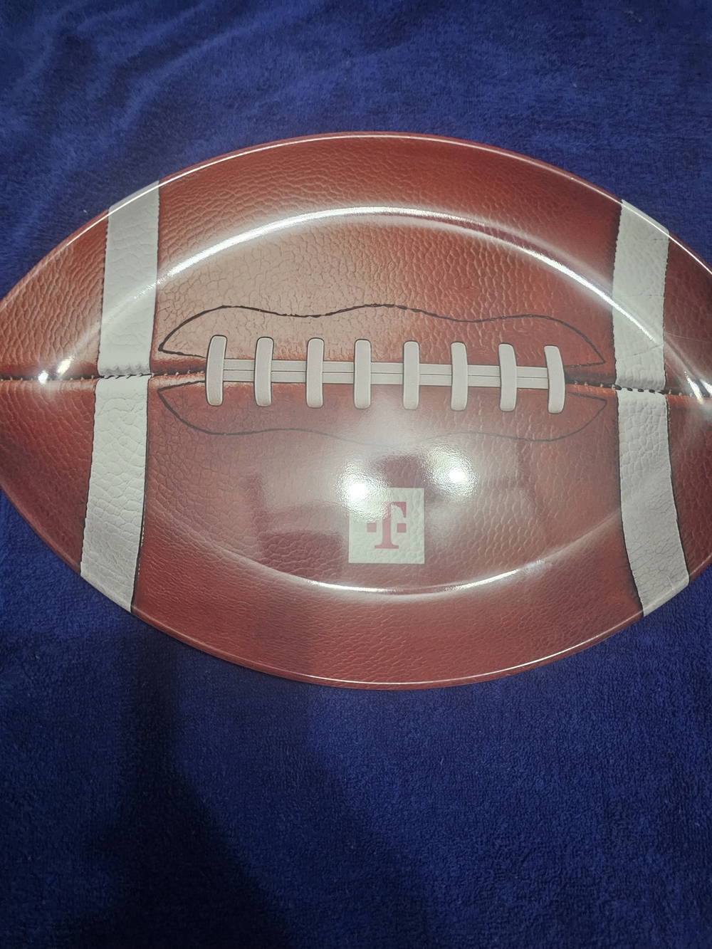 T-Mobile Red Football Party Plate - Packable Home Party Supplies